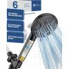 image6Mode High Pressure Handheld Shower Head with Filter HOPOPRO High Flow Filtered Handheld Showerhead Water Softener Filters for Hard Water  Removes Chlorine  Improves Skin Hair ConditionMatte Black