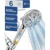 image6Mode High Pressure Handheld Shower Head with Filter HOPOPRO High Flow Filtered Handheld Showerhead Water Softener Filters for Hard Water  Removes Chlorine  Improves Skin Hair ConditionChrome