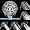 image6Mode High Pressure Handheld Shower Head with Filter HOPOPRO High Flow Filtered Handheld Showerhead Water Softener Filters for Hard Water  Removes Chlorine  Improves Skin Hair ConditionChrome