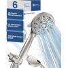 image6Mode High Pressure Handheld Shower Head with Filter HOPOPRO High Flow Filtered Handheld Showerhead Water Softener Filters for Hard Water  Removes Chlorine  Improves Skin Hair ConditionBrushed Nickel