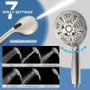 image6Mode High Pressure Handheld Shower Head with Filter HOPOPRO High Flow Filtered Handheld Showerhead Water Softener Filters for Hard Water  Removes Chlorine  Improves Skin Hair ConditionBrushed Nickel