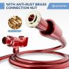 image6Mode High Pressure Handheld Shower Head with Filter HOPOPRO High Flow Filtered Handheld Showerhead Water Softener Filters for Hard Water  Removes Chlorine  Improves Skin Hair ConditionRed