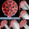 image6Mode High Pressure Handheld Shower Head with Filter HOPOPRO High Flow Filtered Handheld Showerhead Water Softener Filters for Hard Water  Removes Chlorine  Improves Skin Hair ConditionRed