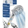 image6Mode High Pressure Handheld Shower Head with Filter HOPOPRO High Flow Filtered Handheld Showerhead Water Softener Filters for Hard Water  Removes Chlorine  Improves Skin Hair ConditionChrome