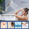 image6Mode High Pressure Handheld Shower Head with Filter HOPOPRO High Flow Filtered Handheld Showerhead Water Softener Filters for Hard Water  Removes Chlorine  Improves Skin Hair ConditionChrome