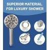 image6Mode High Pressure Handheld Shower Head with Filter HOPOPRO High Flow Filtered Handheld Showerhead Water Softener Filters for Hard Water  Removes Chlorine  Improves Skin Hair ConditionBrushed Nickel