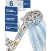 image6Mode High Pressure Handheld Shower Head with Filter HOPOPRO High Flow Filtered Handheld Showerhead Water Softener Filters for Hard Water  Removes Chlorine  Improves Skin Hair ConditionBrushed Nickel