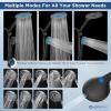imageDual Filtered Handheld Shower Heads Combo HOPOPRO 15Mode High Pressure Rainfall Showerheads Combo Set with Filter for Hard Water Removes Chlorine Improves Skin Hair Condition Modern ChromeMatte Black