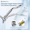 imageDual Filtered Handheld Shower Heads Combo HOPOPRO 15Mode High Pressure Rainfall Showerheads Combo Set with Filter for Hard Water Removes Chlorine Improves Skin Hair Condition Modern ChromeChrome
