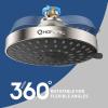 imageHOPOPRO 5Mode High Pressure Shower Head  The Washington Post NBC News Today TV Show Recommended  High Flow Fixed Showerheads 6 Inch Brushed NickelBrushed Nickel