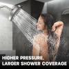 imageHOPOPRO 5Mode High Pressure Shower Head  The Washington Post NBC News Today TV Show Recommended  High Flow Fixed Showerheads 6 Inch Brushed NickelBrushed Nickel