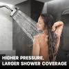 imageHOPOPRO 5Mode High Pressure Shower Head  The Washington Post NBC News Today TV Show Recommended  High Flow Fixed Showerheads 6 Inch Brushed NickelBrushed Nickel