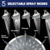 imageHOPOPRO 5Mode High Pressure Shower Head  The Washington Post NBC News Today TV Show Recommended  High Flow Fixed Showerheads 6 Inch Brushed NickelBrushed Nickel