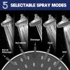 imageHOPOPRO 5Mode High Pressure Shower Head  The Washington Post NBC News Today TV Show Recommended  High Flow Fixed Showerheads 6 Inch Brushed NickelChrome