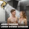imageHOPOPRO 5Mode High Pressure Shower Head  The Washington Post NBC News Today TV Show Recommended  High Flow Fixed Showerheads 6 Inch Brushed NickelGold