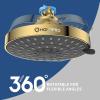 imageHOPOPRO 5Mode High Pressure Shower Head  The Washington Post NBC News Today TV Show Recommended  High Flow Fixed Showerheads 6 Inch Brushed NickelGold