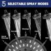 imageHOPOPRO 5Mode High Pressure Shower Head  The Washington Post NBC News Today TV Show Recommended  High Flow Fixed Showerheads 6 Inch Brushed NickelMatte Black