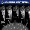 imageHOPOPRO 5Mode High Pressure Shower Head  The Washington Post NBC News Today TV Show Recommended  High Flow Fixed Showerheads 6 Inch Brushed NickelMatte Black