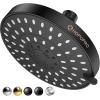 imageHOPOPRO 5Mode High Pressure Shower Head  The Washington Post NBC News Today TV Show Recommended  High Flow Fixed Showerheads 6 Inch Brushed NickelOil Rubbed Bronze