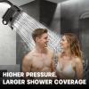 imageHOPOPRO 5Mode High Pressure Shower Head  The Washington Post NBC News Today TV Show Recommended  High Flow Fixed Showerheads 6 Inch Brushed NickelOil Rubbed Bronze
