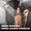 imageHOPOPRO 5Mode High Pressure Shower Head  The Washington Post NBC News Today TV Show Recommended  High Flow Fixed Showerheads 6 Inch Brushed NickelSilver