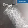 imageHOPOPRO 6 Inches Shower Arm with Flange  Wall Mount Replacement Angle Shower Head Arm For Fixed Handheld Showerhead  Including Teflon Tape  NBC News Recommended Brand  Stainless Steel  ChromeBrushed Nickel