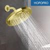 imageHOPOPRO 6 Inches Shower Arm with Flange  Wall Mount Replacement Angle Shower Head Arm For Fixed Handheld Showerhead  Including Teflon Tape  NBC News Recommended Brand  Stainless Steel  ChromeGold