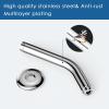 imageHOPOPRO 6 Inches Shower Arm with Flange  Wall Mount Replacement Angle Shower Head Arm For Fixed Handheld Showerhead  Including Teflon Tape  NBC News Recommended Brand  Stainless Steel  ChromeChrome