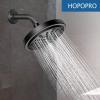 imageHOPOPRO 6 Inches Shower Arm with Flange  Wall Mount Replacement Angle Shower Head Arm For Fixed Handheld Showerhead  Including Teflon Tape  NBC News Recommended Brand  Stainless Steel  ChromeOil Rubbed Bronze