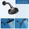 imageHOPOPRO 6 Inches Shower Arm with Flange  Wall Mount Replacement Angle Shower Head Arm For Fixed Handheld Showerhead  Including Teflon Tape  NBC News Recommended Brand  Stainless Steel  ChromeOil Rubbed Bronze
