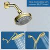 imageHOPOPRO 6 Inches Shower Arm with Flange  Wall Mount Replacement Angle Shower Head Arm For Fixed Handheld Showerhead  Including Teflon Tape  NBC News Recommended Brand  Stainless Steel  ChromeGold