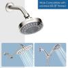 imageHOPOPRO 6 Inches Shower Arm with Flange  Wall Mount Replacement Angle Shower Head Arm For Fixed Handheld Showerhead  Including Teflon Tape  NBC News Recommended Brand  Stainless Steel  ChromeBrushed Nickel