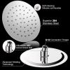imageHOPOPRO 8 Inch Rain Showerhead High Pressure Fixed Shower Head Metal High Flow Rainfall Shower Head 304 Stainless Steel Toolfree Installation for Luxury Shower Experience