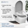 imageHOPOPRO Bidet with Single Finger Water Pressure Control Self Cleaning Hygienic Dual Nozzle FeminineRear Wash NonElectric Bidet Attachment for Toilet Seat Easy DIY Install amplt5 Min WhiteBlack