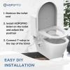 imageHOPOPRO Bidet with Single Finger Water Pressure Control Self Cleaning Hygienic Dual Nozzle FeminineRear Wash NonElectric Bidet Attachment for Toilet Seat Easy DIY Install amplt5 Min WhiteWhite