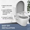 imageHOPOPRO Bidet with Single Finger Water Pressure Control Self Cleaning Hygienic Dual Nozzle FeminineRear Wash NonElectric Bidet Attachment for Toilet Seat Easy DIY Install amplt5 Min WhiteWhite