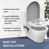 imageHOPOPRO Bidet with Single Finger Water Pressure Control Self Cleaning Hygienic Dual Nozzle FeminineRear Wash NonElectric Bidet Attachment for Toilet Seat Easy DIY Install amplt5 Min WhiteBlack