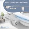 imageHOPOPRO Bidet with Single Finger Water Pressure Control Self Cleaning Hygienic Dual Nozzle FeminineRear Wash NonElectric Bidet Attachment for Toilet Seat Easy DIY Install amplt5 Min WhiteWhite