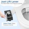 imageHOPOPRO Bidet with Single Finger Water Pressure Control Self Cleaning Hygienic Dual Nozzle FeminineRear Wash NonElectric Bidet Attachment for Toilet Seat Easy DIY Install amplt5 Min WhiteBlack