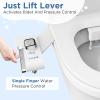 imageHOPOPRO Bidet with Single Finger Water Pressure Control Self Cleaning Hygienic Dual Nozzle FeminineRear Wash NonElectric Bidet Attachment for Toilet Seat Easy DIY Install amplt5 Min WhiteWhite