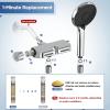 imageHOPOPRO Filtered Shower Head with Handheld Combo Dual Water Softener Shower Head with Massage High Pressure Shower Head with Filters for Hard Water Remove Chlorine Reduce Dry Itchy SkinChrome Black