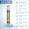 imageHOPOPRO Filtered Shower Head with Handheld Combo Dual Water Softener Shower Head with Massage High Pressure Shower Head with Filters for Hard Water Remove Chlorine Reduce Dry Itchy SkinChrome Black