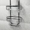 imageHOPOPRO Hanging Shower Organizer Over Head Shower Caddy Bathroom Shower Storage Rack Basket with Hooks for Sponge or Towels No Drilling ampamp Rustproof Chrome