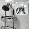 imageHOPOPRO Hanging Shower Organizer Over Head Shower Caddy Bathroom Shower Storage Rack Basket with Hooks for Sponge or Towels No Drilling ampamp Rustproof Chrome