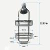 imageHOPOPRO Hanging Shower Organizer Over Head Shower Caddy Bathroom Shower Storage Rack Basket with Hooks for Sponge or Towels No Drilling ampamp Rustproof Chrome