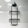 imageHOPOPRO Hanging Shower Organizer Over Head Shower Caddy Bathroom Shower Storage Rack Basket with Hooks for Sponge or Towels No Drilling ampamp Rustproof Chrome