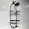imageHOPOPRO Hanging Shower Organizer Over Head Shower Caddy Bathroom Shower Storage Rack Basket with Hooks for Sponge or Towels No Drilling ampamp Rustproof Chrome
