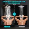 imageHOPOPRO High Flow Shower Head  High Pressure Rain  7 Inch Rainfall Spray Showerhead  Toolfree 1Min Installation  Adjustable Bathroom Shower Head Replacement with Luxury Look  Brushed NickelBrushed Nickel