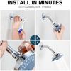 imageHOPOPRO High Pressure ShowerNBC News Recommended Luxury Modern Chrome Look 5 Modes Head 41 Inch2 PCS High Flow Fixed Showerheads  Bathroom Shower Head Replacement Toolfree Installation