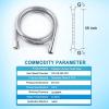 imageHOPOPRO NBC News Recommended Brand Shower Hose 59 Inches Long Stainless Steel Universal Handheld Showerhead Hose with Brass Insert and Nut Easy ToolFree Installation Matte BlackChrome